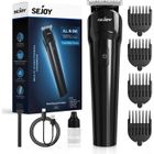 SEJOY Tondeuse Barbe et Cheveux Electrique Professionnelle avec Ecran LED Sans Fil Rechargeable, 4 Guide de Coupe pour Enfant