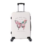 SUPERFLY Valise Cabine 4 roues 55cm 4 roues "Butterfly"- Blanc ABS Print