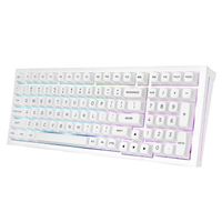 Clavier Mécanique Sans Fil Redragon K723, RGB, Interrupteurs Linéaires, 99 Touches Compactes Pour PC Gamer  Blanc
