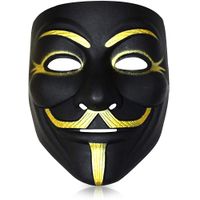 Masque Anonymous Noir PVC - Adulte - Garantie 2 ans