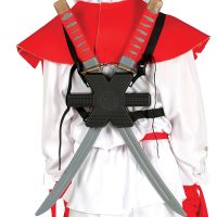 2 ÉPÉES SAMOURAI - Accessoires de costume de ninja - Gris - Intérieur