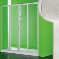 Paroi De Douche CRILEX Smart 110cm, Niche En PVC Acrylique, 1 Porte Coulissante, Hauteur 185cm