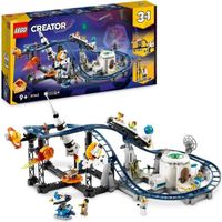 LEGO® Creator 31142 Les Montagnes Russes de l’Espace, Jouet avec Fusée Spatiale, Planètes et Briques