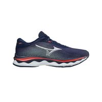 Chaussures de running - MIZUNO - Wave Sky - Bleu - Homme - Peacoat/Silver/Ignitionred