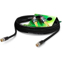 SommerCable - Cable Video Coaxial 75  - HD/3G/6G/12G-SDI / 4K-UHD SC-Vector 0.8/3.7 equipe BNC/BNC NBNC75BLP9X NEUTRIK, Noir 
