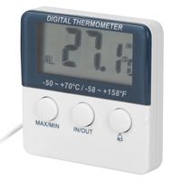 TMISHION jauge de température Mini jauge de moniteur de température de thermomètre d'alarme numérique d'intérieur extérieur