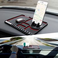Tapis De Tableau De Bord Voiture Avec Support Téléphone Rotatif – Antidérapant, Disque De Stationnement Intégré - 8