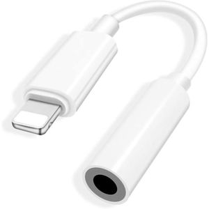 Blanc Adaptateur Casque pour iPhone 11 Adaptateur Aux Audio Connecteur Jack 3,5 mm C/âble Adaptateur Casque R/épartiteur pour Musique Compatible avec iPhone 7//7Plus//8//8Plus//X//XS Max pour Tous iOS