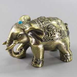 Indian brown/argent couleur éléphant ornement grande parfait cadeau de noël 