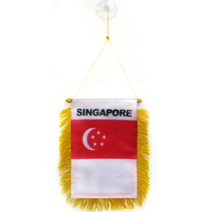 GUIRLANDE NON LUMINEUSE Fanion Singapour 15x10cm - singapourien Spécial vo