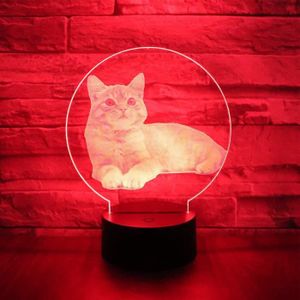 Lampe ambiance design de chat 3D LED
