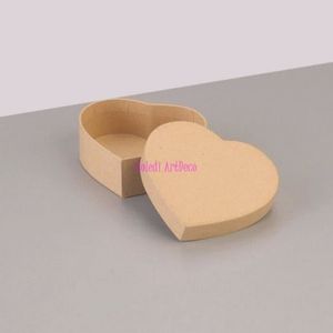GLOREX Boîte Cadeau En Forme De Cœur En Carton Naturel - 12 X 12 X 3,8 Cm, Idéale Pour Mariage, Anniversaire Ou DIY