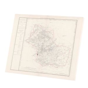 OBJET DÉCORATION MURALE Tableau Décoratif  41 Loir et Cher Département Carte Ancienne France Région (37 cm x 30 cm)