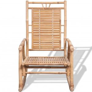 FAUTEUIL JARDIN  HEG Salons de jardin Chaise à bascule en bambou 66