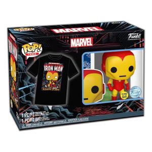 FIGURINE - PERSONNAGE Pop&tee - Marvel - Holiday Iron Man (gw) Taille Xl