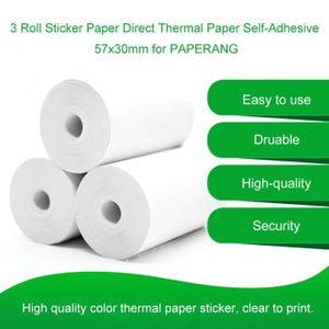 PAPIER THERMIQUE 5 rouleaux de papier Papier thermique direct 57x30