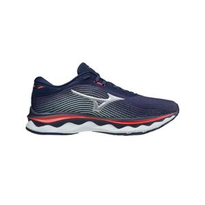 CHAUSSURES DE RUNNING Chaussures de running - MIZUNO - Wave Sky - Bleu - Homme - Peacoat/Silver/Ignitionred