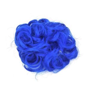 BARRETTE - CHOUCHOU Elastique chouchou faux cheveux - bleu dur - RC005
