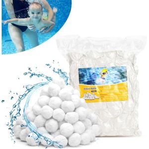 POMPE - FILTRATION  Balles filtrantes pour piscine - 200 g - Pour filtre à sable - Pour piscine - Remplace 5,6 kg de sable filtrant - Convient pour 60