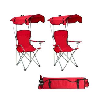 CHAISE DE CAMPING Willonin® Lot de 2 Chaise de camping pliante avec 