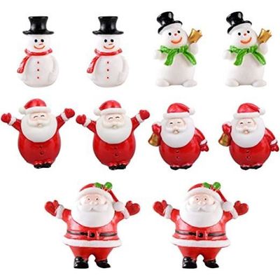 60Pcs Figurines Miniatures De Noël De Résine Ornements Résine