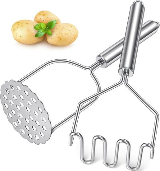 Presse-Purée En Acier Inoxydable - Manuel, Robuste Et Parfait Pour Pommes De Terre Et Légumes - 12