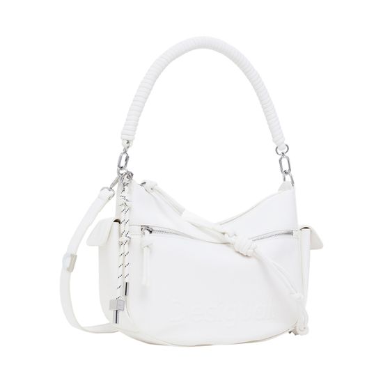 Borsa Desigual Half Astana Ecru - Tracolla Donna In Pelle Sintetica, Colore Bianco - Foto 3