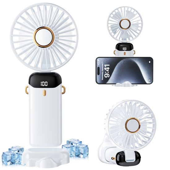 Mini ventilateurs portables de poche Mini ventilateur à main USB rechargeable Mini ventilateur de bureau Ventilateur d'extérieur Reoidissement Voyage Ventilation  6