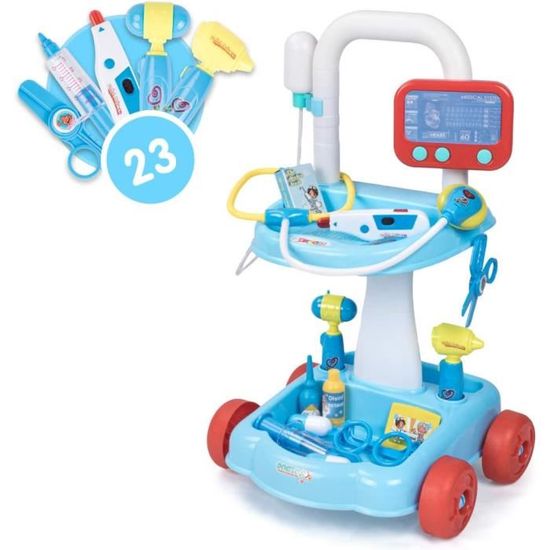 EFO SHM – Malette Docteur En Bois 32 Pièces Avec Stéthoscope, Blouse Et Accessoires – Dès 3 Ans