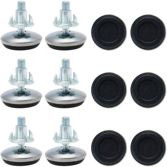 10 Pièces Pieds De Meuble Réglables - Patins Nivellement M6x13x30mm - Pour Chaise, Table, Buffet