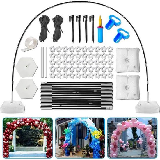 Kit Arche à Ballons Réutilisable Pour Tables - Support Flexible Anniversaire, Mariage, Fête