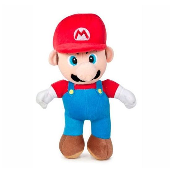 Peluche Super Mario - Mario - Jouet en peluche - Rouge - Intérieur - 30 cm