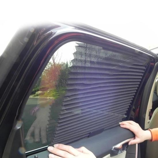 40 x 60 cm noir - Pare soleil rétractable automatique pour voiture, 1  pièce, Protection solaire pour fenêtre