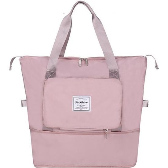 Rose - Sac de sport portable pliable pour femme, sac de voyage, sac de  fitness, grande capacité, stockage d'a