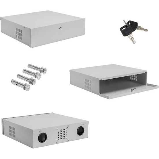 Box Metallico Per DVR/NVR Mach Power - Con Ventola E Chiusura A Chiave, Dimensioni 45.7x12.7x45.7 Cm, Protezione Sicura
