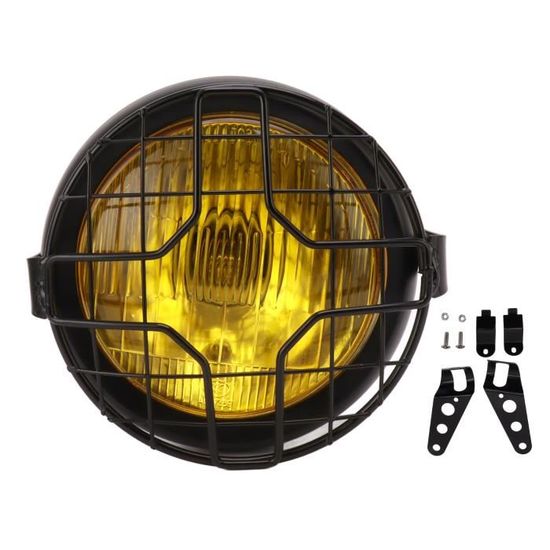 Phares Moto 6 Pouces - Projecteur Rond Halogène 35W Universel, Avec Grille De Protection - 5