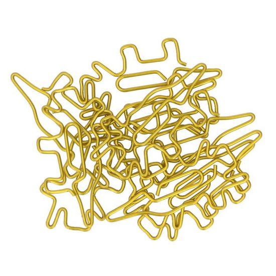 100 Trombones Goutte D'eau Dorés - Lot De Trombones Métalliques 16x25 Mm | Pour Bureau, école, Organisation