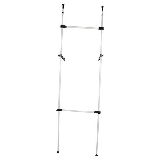Organisateur De Garde-robe Télescopique Rootz - Rail De Suspension Etageres De Rangement Pour Porte Vetements