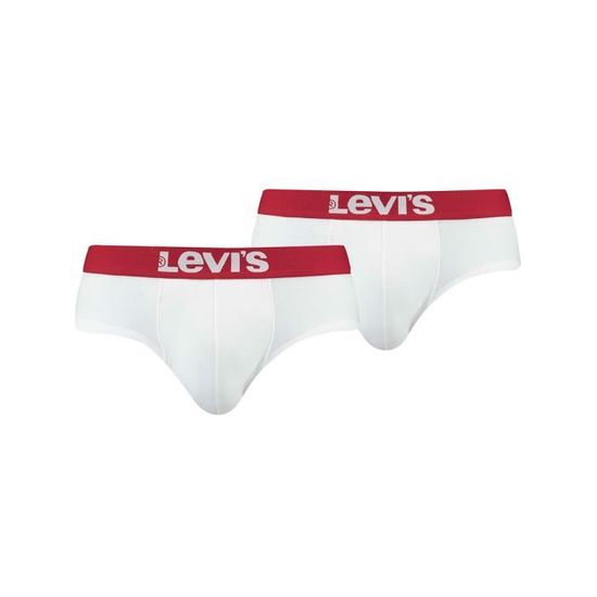 LEVIS Slip Homme uni Paquet de 2 Blanc Cdiscount Pret a Porter