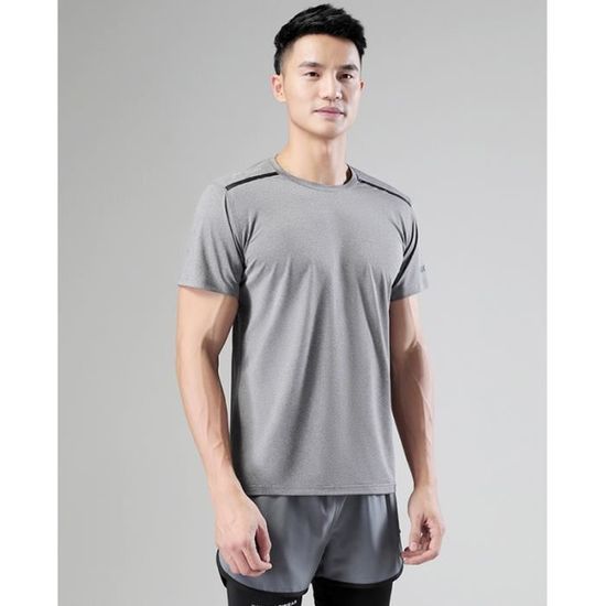 T-shirt de compression Homme Col montant Manches longues Aération Sécher  rapide Fitness Stretch Noir - Cdiscount Sport