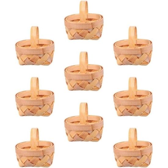 Lot De 20 Petits Paniers Tissés Faits Main - Organisateur Naturel En Rotin Pour Bureau, Salon, Rangement Décoratif