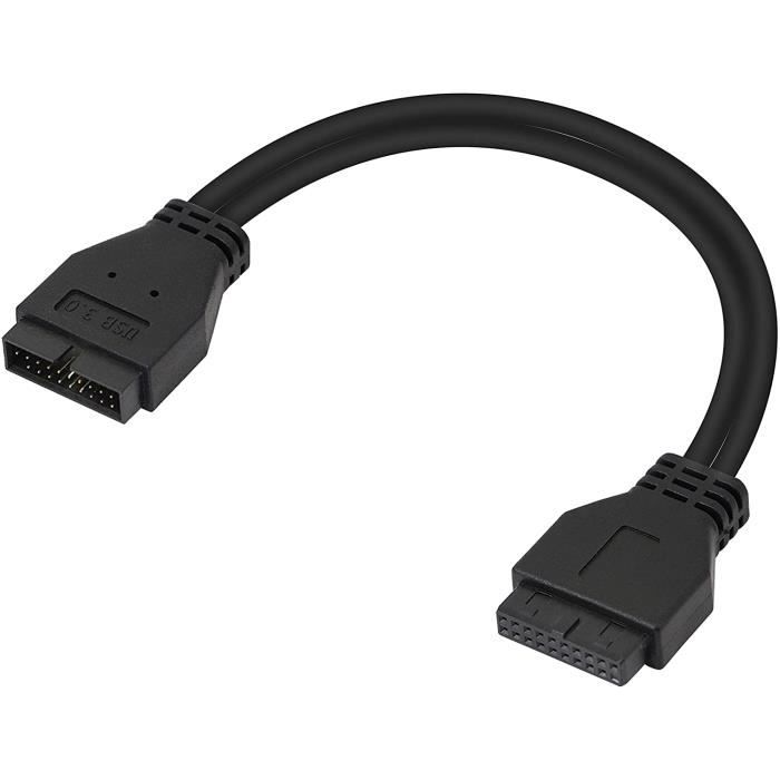 Câble Extension Carte Mère RGB/ARGB - 12V 4-Pins / 5V 3-Pins, 30cm, Pour Ventilateurs PC