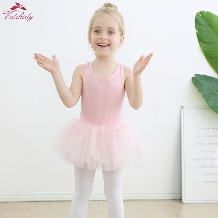 V tements de danse pour filles justaucorps de Ballet en coton