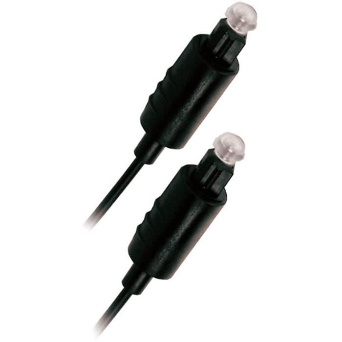 APM Cordon Fibre Optique Toslink - Mâle/Mâle - Noir - 2m