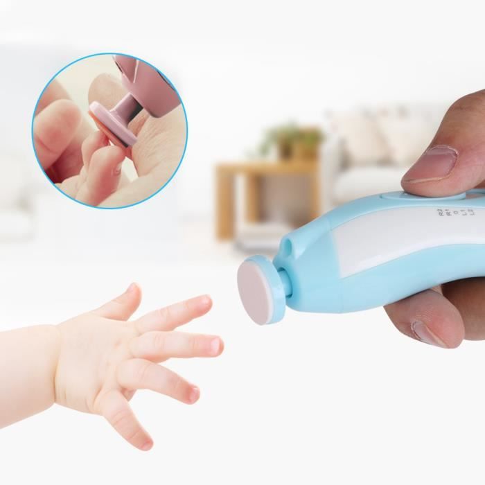 XUY Ciseaux coupe Coupe-ongles Appareil de polissage électrique pour Bébé en sécurité Orteils et ongles bleu