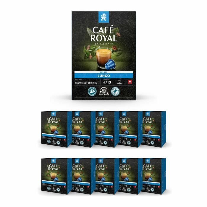 360 CAPSULES COMPATIBLES NESPRESSO® USAGE DOMESTIQUE - LUNGO - 10 Boites de 36 Capsules Café Système Nespresso®
