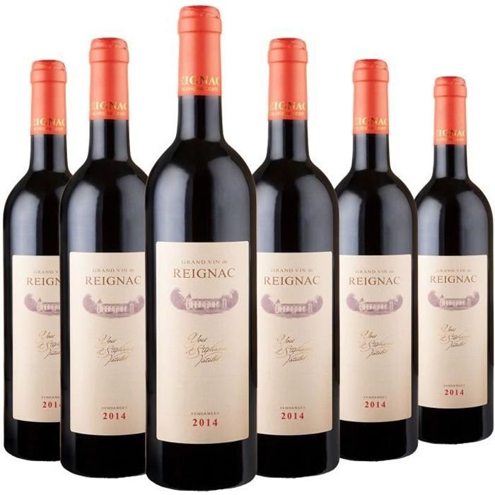 GRAND VIN DE REIGNAC 2014 - CHATEAU DE REIGNAC - LOT de 6 bouteilles de 75cl - vin rouge - AOC Bordeaux Supérieur