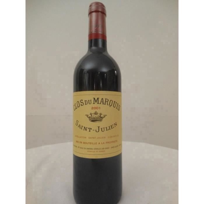 saint-julien clos du marquis rouge 2001 - bordeaux france