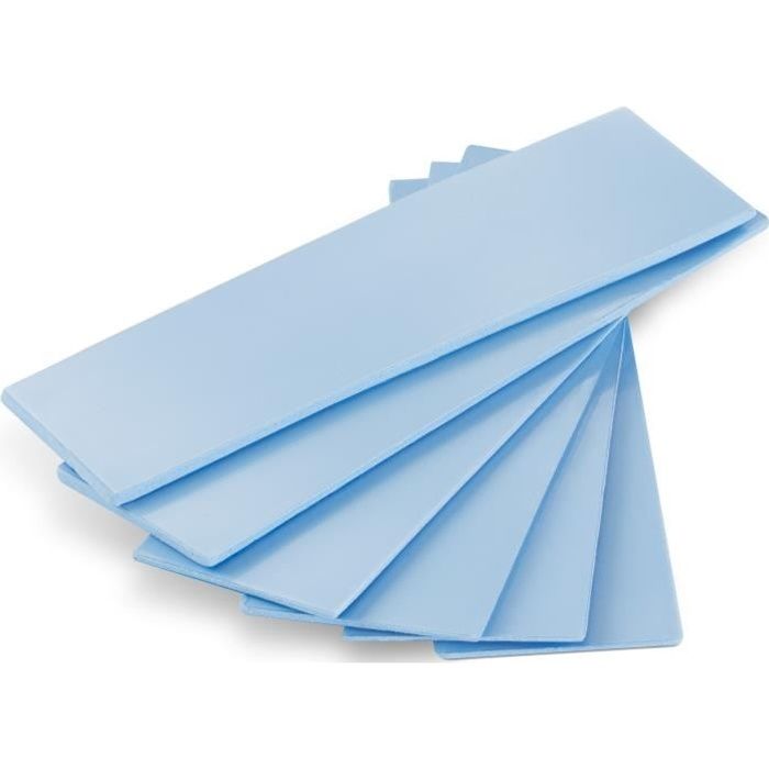 Poppstar - 6x pads thermiques (3 épaisseurs dont 2 de 0,5 mm / 1,0 mm / 1,5 mm),pour M.2 SSD, Bleu