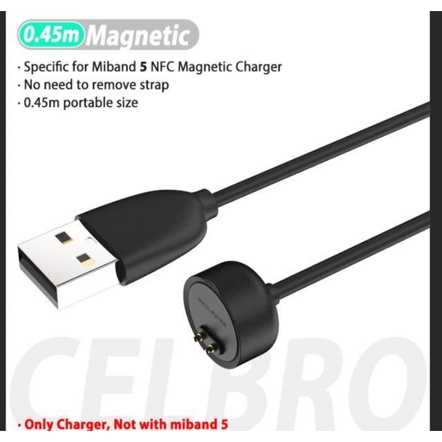 Chargeur USB pour Xiaomi Mi Band 5 câble de charge Usb magnétique montre intelligen Magnetic Charger-For Xiaomi Miband 5 -XUNI2429